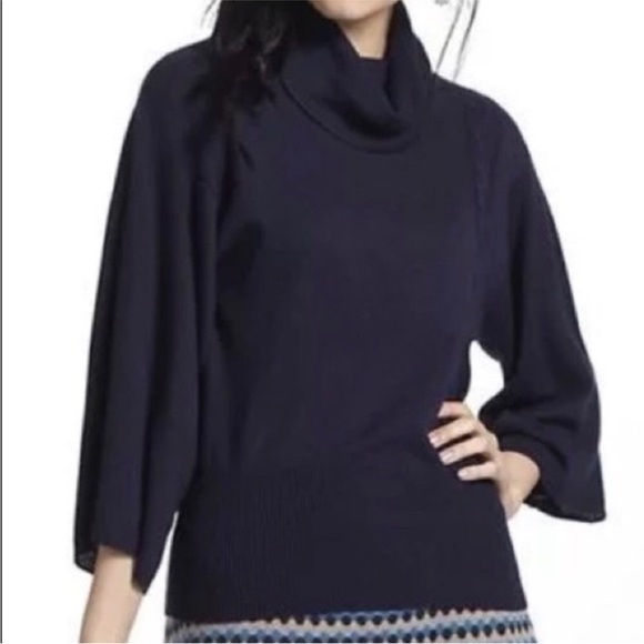 Anthropologie Sweaters - Anthropologie Sparrow Kimi Navy Blue Turtle Neck Sweater M